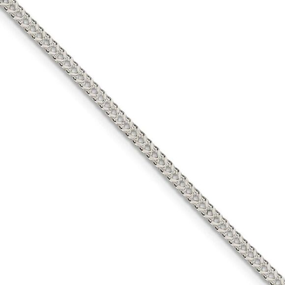 2mm Sterling Silver D/C Solid Square Franco Chain Necklace, 30 Inch - Picture 1 of 7